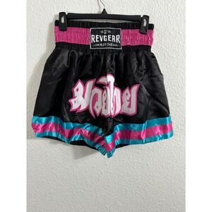 Revgear Muay Thai Shorts Womens‎ Small Boxing MMA Training Workout Black Pink